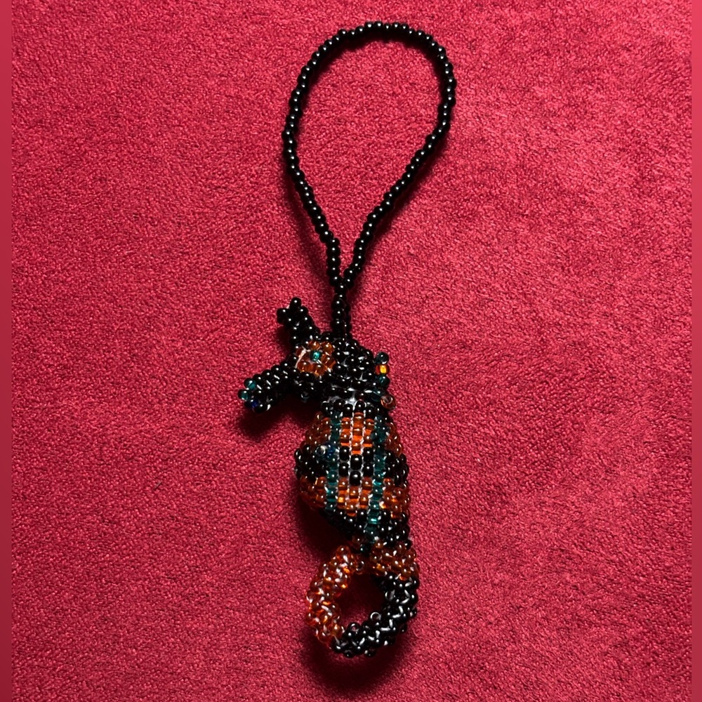 Beaded Seahorse Hanging Ornament NWOT